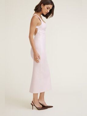 Open Back Ponte Maxi Dress
